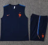 26-27 France Royal blue Tank top and shorts suit #D26072