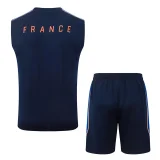 26-27 France Royal blue Tank top and shorts suit #D26072