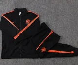 26-27 Netherlands Black Jacket Tracksuit # A26083
