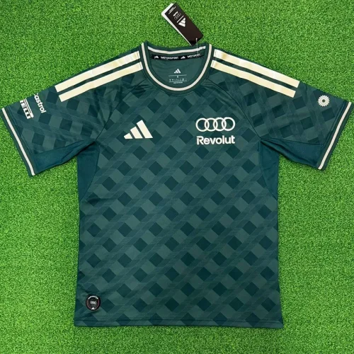 2026 Audi Green T-Shirts Racing Suit (Football Jersey Size)(圆领)