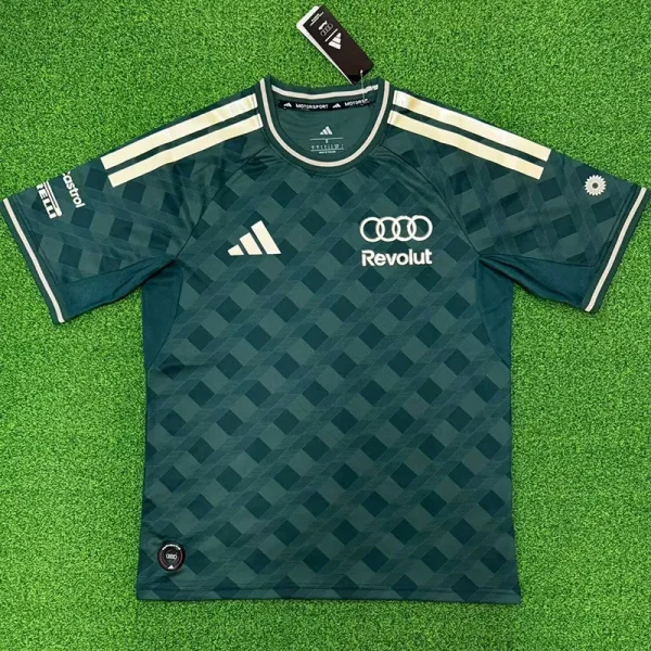2026 Audi Green T-Shirts Racing Suit (Football Jersey Size)(圆领)