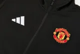 26-27 Man Utd Black Jacket Tracksuit #01