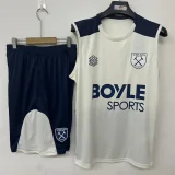 26-27 West Ham White Tank top and shorts suit (背心短裤)