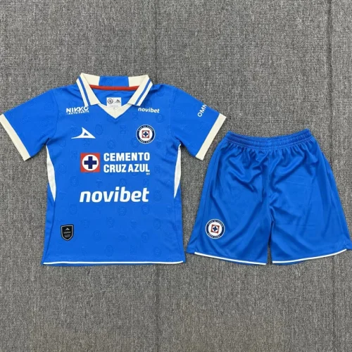 26-27 Cruz Azul Home Kids Soccer Jersey
