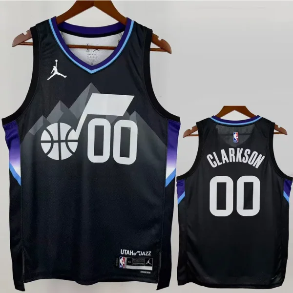JAZZ CLARKSON #00 Black Top Quality Hot Pressing NBA Jersey (Trapeze Edition) 飞人版