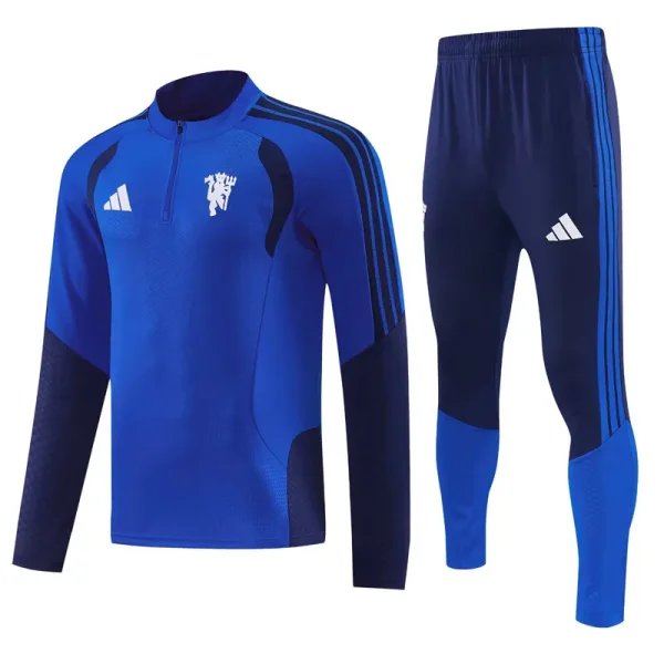 26-27 Man Utd Fancy blue Half Pull Tracksuit (半拉链)
