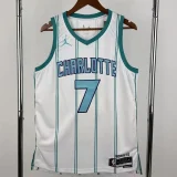 Hornets KNUEPPEL #7 White Home Top Quality Hot Pressing NBA Jersey (Trapeze Edition) 飞人版