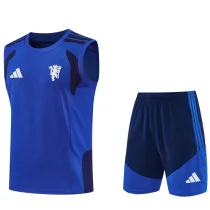 26-27 Man Utd Fancy blue Tank top and shorts suit 26-27 Man Utd Fancy blue Tank top and shorts suit
