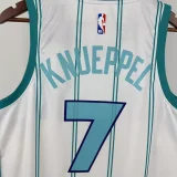 Hornets KNUEPPEL #7 White Home Top Quality Hot Pressing NBA Jersey (Trapeze Edition) 飞人版