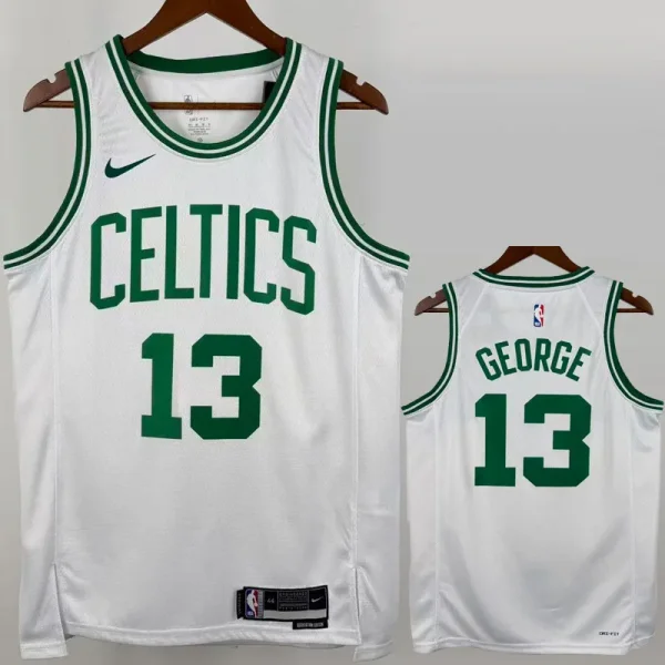 Celtics GEORGE #13 White Top Quality Hot Pressing NBA Jersey