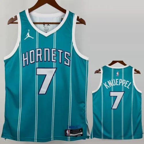 Hornets KNUEPPEL #7 Blue Away Top Quality Hot Pressing NBA Jersey (Trapeze Edition) 飞人版