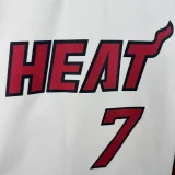 HEAT ANTETOKOUNMPO.#7 White Top Quality Hot Pressing NBA Jersey (V领）