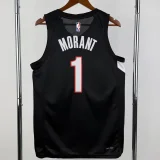 25-26 Trail Blazers MORANT #1 Black Top Quality Hot Pressing NBA Jersey (V领)