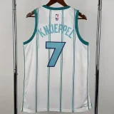 Hornets KNUEPPEL #7 White Home Top Quality Hot Pressing NBA Jersey (Trapeze Edition) 飞人版