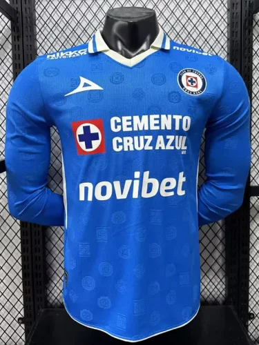 26-27 Cruz Azul Home Long Sleeve Player Version Soccer Jersey (长袖球员)