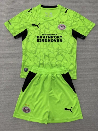 26-27 PSV Green Goalkeeper Kids Soccer Jersey