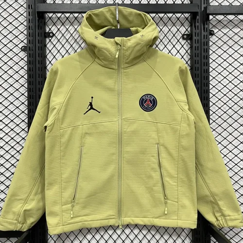 26-27 PSG Jordan Yellow Green Outdoor Jackets #K8802冲锋衣