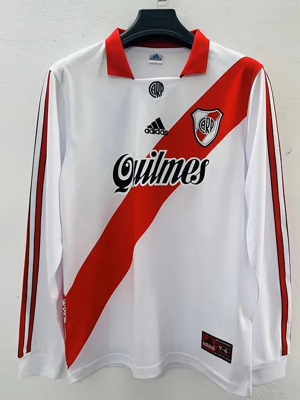 1998-1999 River Plate Home Long Sleeve Retro Soccer Jersey (长袖)