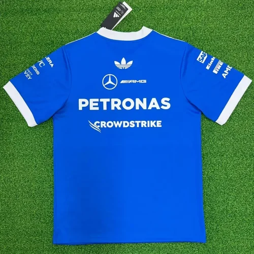2026 Mercedes Blue T-Shirts Racing Suit (Football Jersey Size)