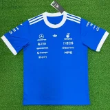 2026 Mercedes Blue T-Shirts Racing Suit (Football Jersey Size)