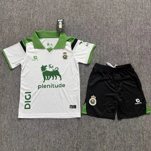 26-27 Racing de Santander Home Kids Soccer Jersey