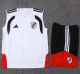 26-27 River Plate White Tank top and shorts suit #D26087