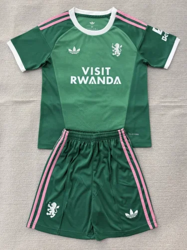 26-27 Aston Villa Green Goalkeeper Kids Soccer Jersey
