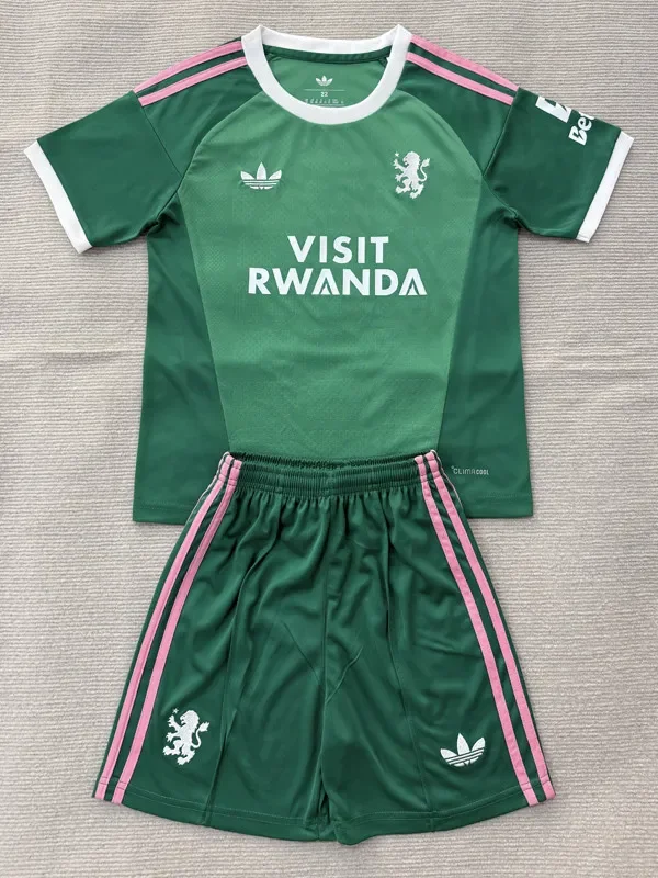 26-27 Aston Villa Green Goalkeeper Kids Soccer Jersey