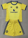 26-27 Man Utd Yellow Goalkeeper Kids Soccer Jersey