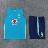 26-27 Brazil Lake blue Tank top and shorts suit