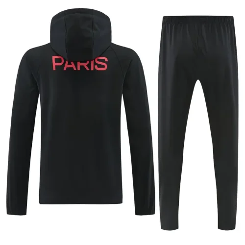 26-27 PSG Black Windbreaker Suit (Hoodie)(风衣套装)