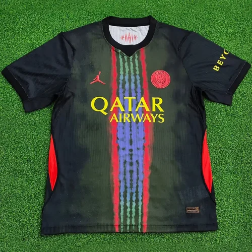 26-27 PSG Black Green Player Version Soccer Jersey