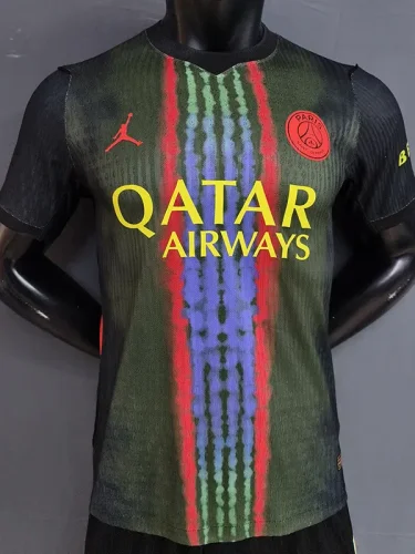 26-27 PSG Black Green Player Version Soccer Jersey