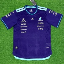 2026 Mercedes Purple T-Shirts Racing Suit (Slim-fit style)(圆领)球员 2026 Mercedes Purple T-Shirts Racing Suit (Slim-fit style)(圆领)球员