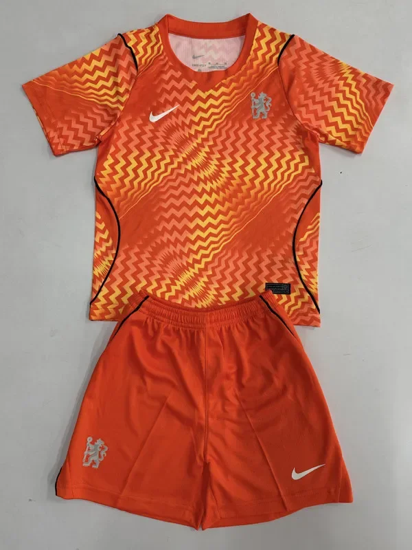 26-27 CHE Orange Goalkeeper Kids Soccer Jersey