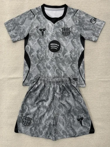 26-27 BAR Grey Goalkeeper Kids Soccer Jersey