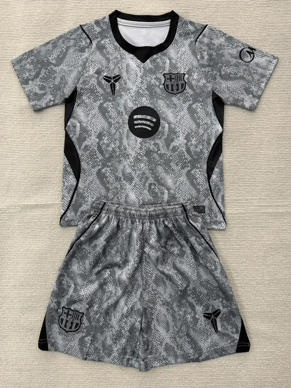 26-27 BAR Grey Goalkeeper Kids Soccer Jersey