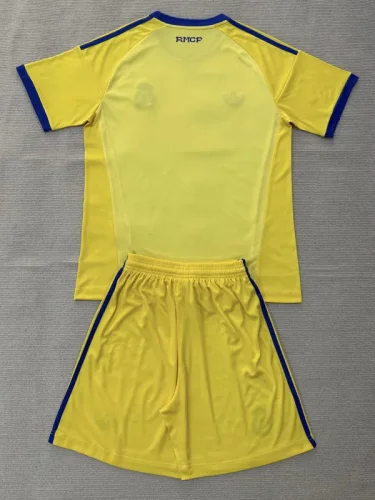 26-27 RMA Yellow Goalkeeper Kids Soccer Jersey