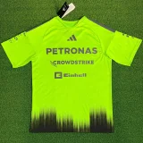 2026 Mercedes Fluorescent Green T-Shirts Racing Suit (Football Jersey Size)(圆领)