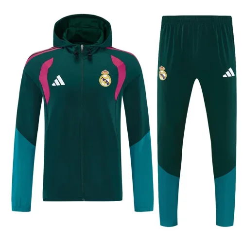 26-27 RMA Dark green Windbreaker Suit (Hoodie)(风衣套装)
