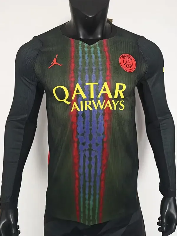 26-27 PSG Black Green Long Sleeve Player Version Soccer Jersey (长袖球员)