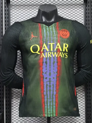 26-27 PSG Black Green Long Sleeve Player Version Soccer Jersey (长袖球员)