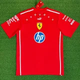 2026 Ferrari Red T-Shirts Racing Suit (Football Jersey Size)(圆领)