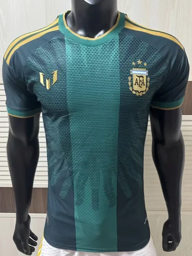 26-27 Argentina Messi Farewell Match Green Player Version Soccer Jersey
