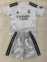 26-27 RMA Grey Goalkeeper Kids Soccer Jersey