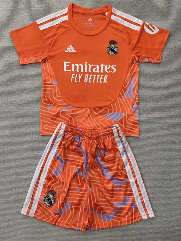 26-27 RMA Orange Goalkeeper Kids Soccer Jersey