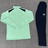 26-27 Bilbao Light green Half Pull Tracksuit (Pants Have Pocket)(半拉链)