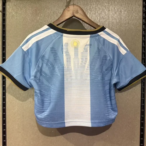 26-27 Argentina Messi Farewell Match Women Cheerleader Shirt (女啦啦短袖)