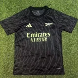 26-27 ARS Black Goalkeeper Fans Soccer Jersey (荧光绿广告)