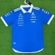 2026 Mercedes Blue Polo Racing Suit (Slim-fit style)有领球员